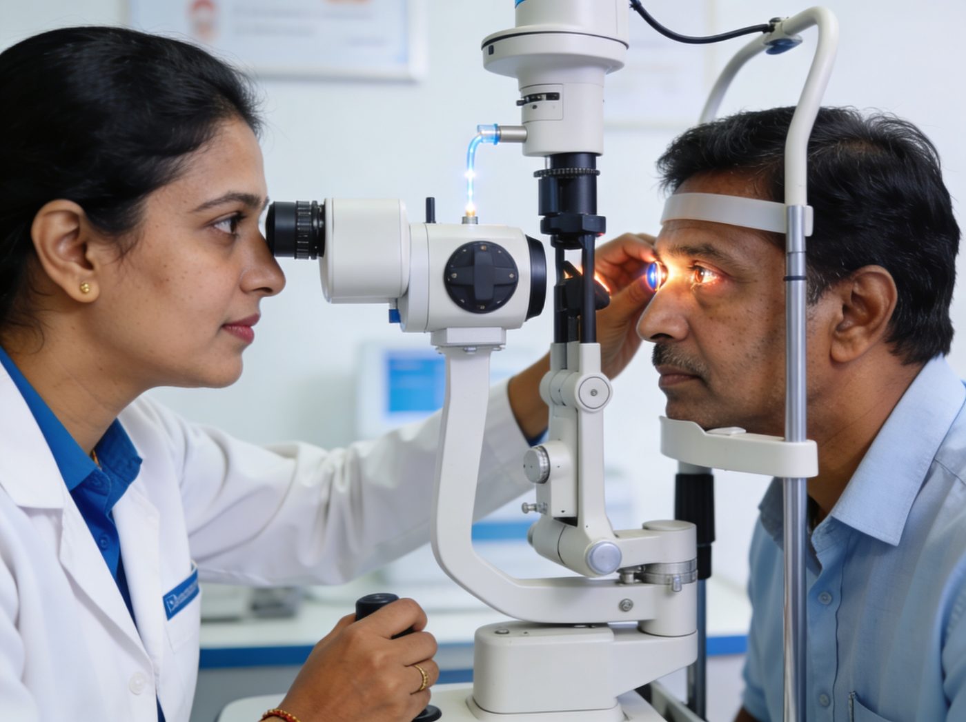 Glaucoma eye pressure check in Repalle